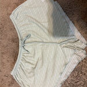 Victoria’s secret Pink Light Mint Green Striped Lounge Shorts